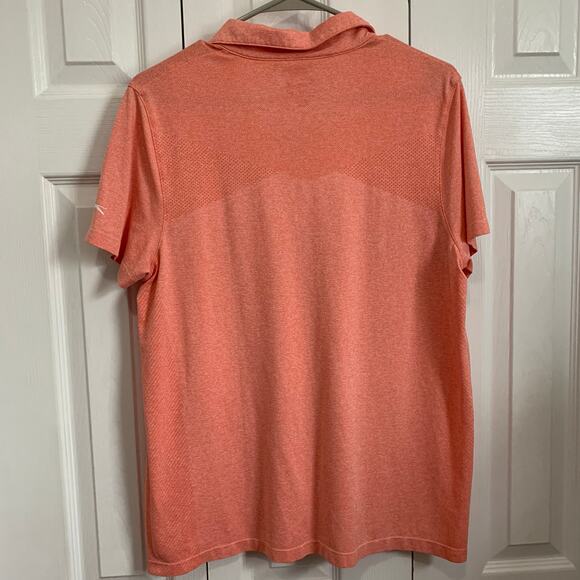Slazenger Peach Coral Performance Breathable Gold Polo Size XL - Picture 6 of 8